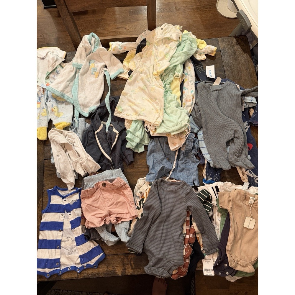 48 Pc Newborn Baby Boy Clothes Lot Vintage 80s 90s Carter's Nike NB